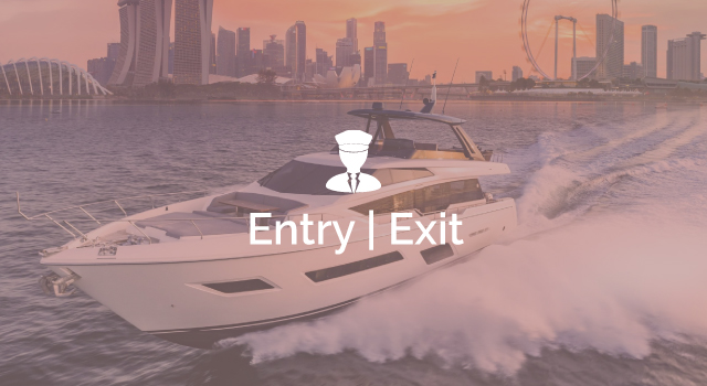 Entry Exit yachts and boats immigration in Singapore uperyacht