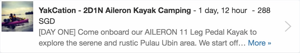 Aileron yak cation Campaing 2d1n kayaking tours
