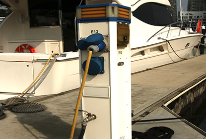 Marina at Keppel Bay berthing pedestals