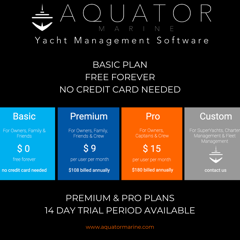Aquator Marine pricing Yacht boat management system
