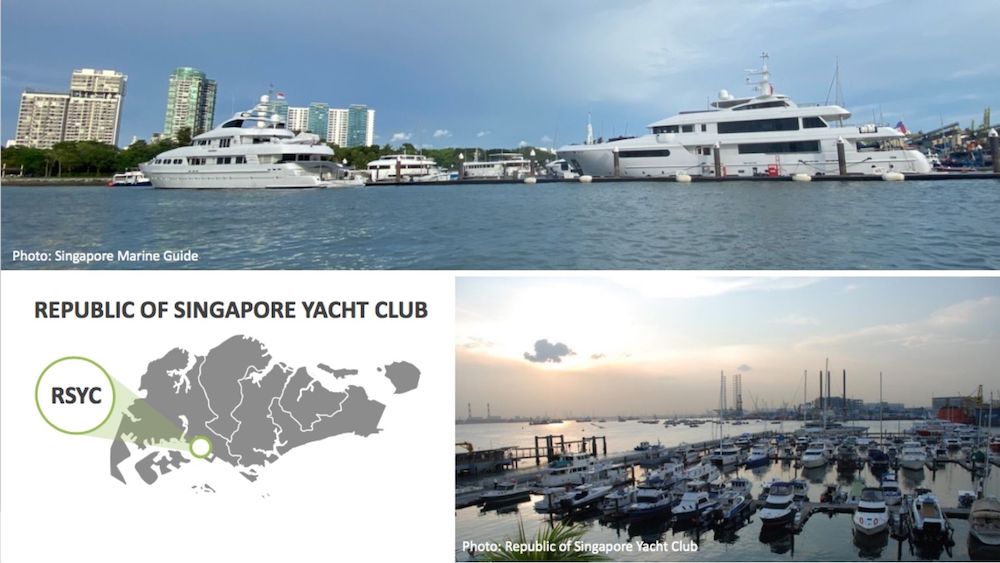 Republic of Singapore yacht club boating history superyacht, boats and jetski berths