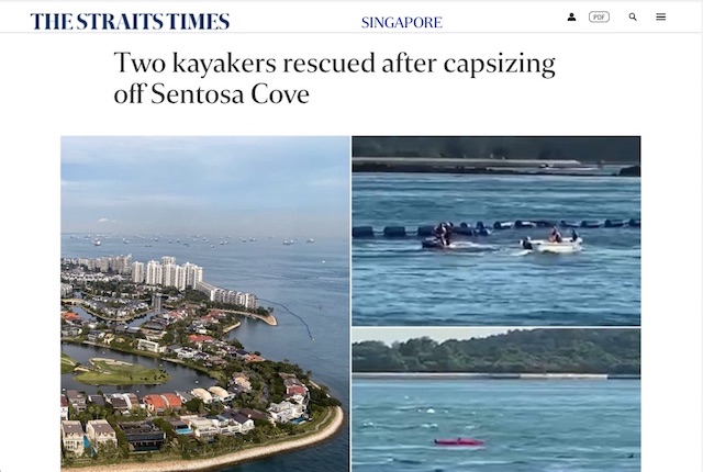 Straits Times Singapore Marine Guide Wade Pearce Rescue