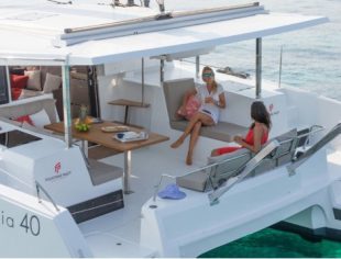 Luxury Yacht Charters Singapore Catamaran Foutain Pajot ladies boating
