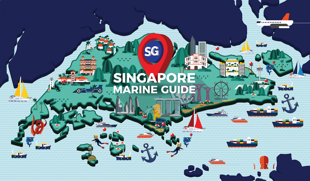 Singapore Marine Guide map of Singapore yachting and boating