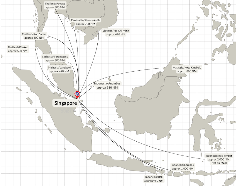 Boating Yachting Destinations from Singapore longer