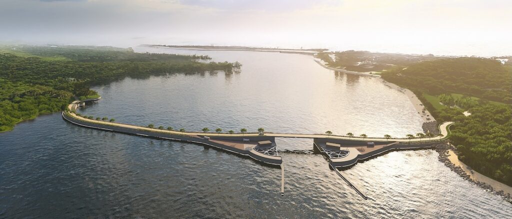 artist impression of the coast barriers