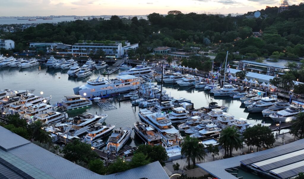 Singapore Yachting Festival 2026 drone shot